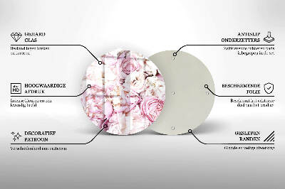 Posavaso de vidrio para velas funerarias Ramo de peonías