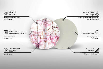 Posavaso de vidrio para velas funerarias Ramo de peonías