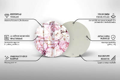 Posavaso de vidrio para velas funerarias Ramo de peonías