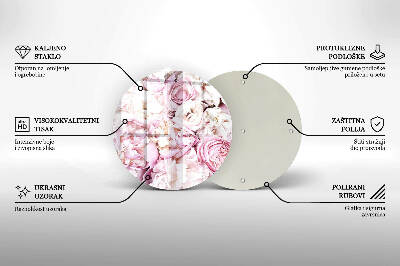 Posavaso de vidrio para velas funerarias Ramo de peonías