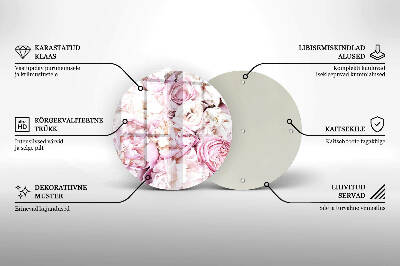 Posavaso de vidrio para velas funerarias Ramo de peonías