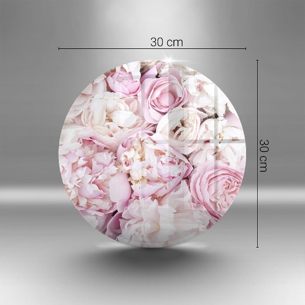 Posavaso de vidrio para velas funerarias Ramo de peonías