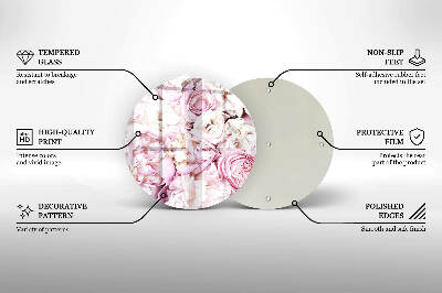 Posavaso de vidrio para velas funerarias Ramo de peonías