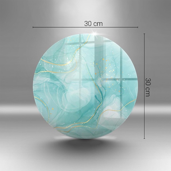 Posavaso de vidrio para velas Abstracción azul i dorada