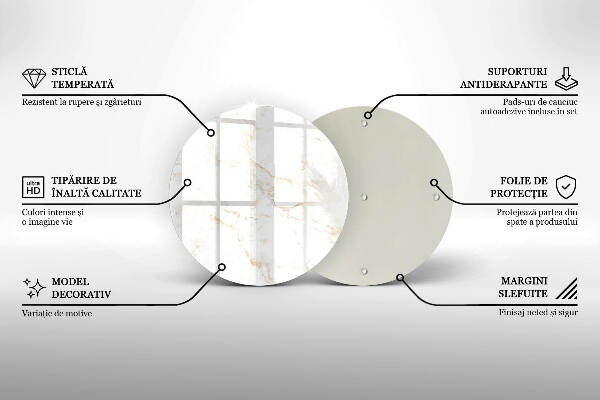 Posavaso de vidrio para velas funerarias Elegante piedra de mármol