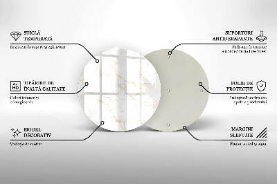 Posavaso de vidrio para velas funerarias Elegante piedra de mármol