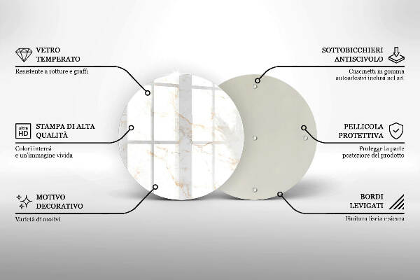 Posavaso de vidrio para velas funerarias Elegante piedra de mármol
