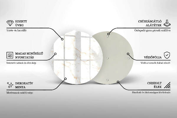 Posavaso de vidrio para velas funerarias Elegante piedra de mármol