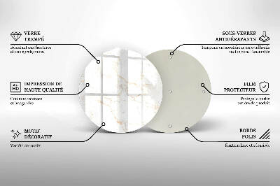 Posavaso de vidrio para velas funerarias Elegante piedra de mármol