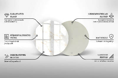 Posavaso de vidrio para velas funerarias Elegante piedra de mármol