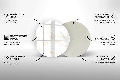 Posavaso de vidrio para velas funerarias Elegante piedra de mármol