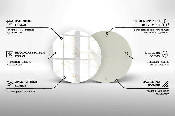 Posavaso de vidrio para velas funerarias Elegante piedra de mármol