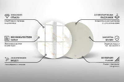 Posavaso de vidrio para velas funerarias Elegante piedra de mármol