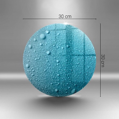 Posavaso de vidrio para velas Gotas de agua