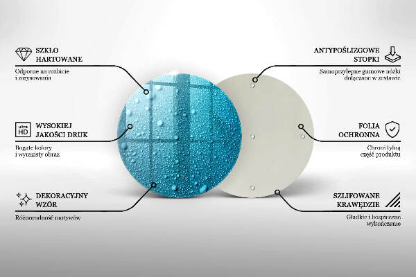 Posavaso de vidrio para velas Gotas de agua