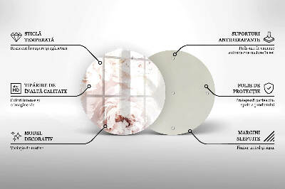 Posavaso de vidrio para velas funerarias Peonías pastel