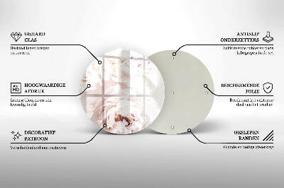 Posavaso de vidrio para velas funerarias Peonías pastel