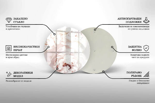 Podkładka pod znicz Pastelowe piwonie
