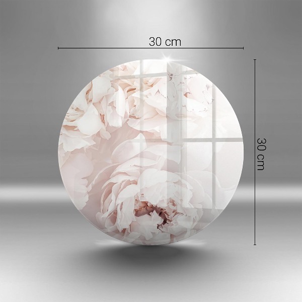 Posavaso de vidrio para velas funerarias Peonías pastel