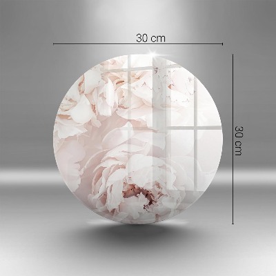 Posavaso de vidrio para velas funerarias Peonías pastel