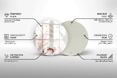 Posavaso de vidrio para velas funerarias Peonías pastel