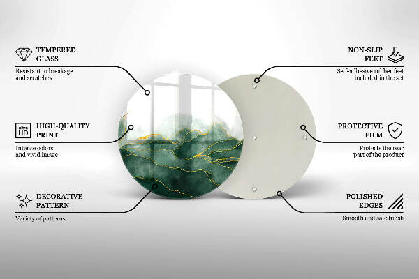 Posavaso de vidrio para velas Naturaleza abstracta