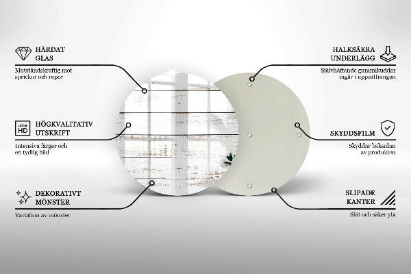 Posavaso de vidrio para velas funerarias Tablas y hojas viejas