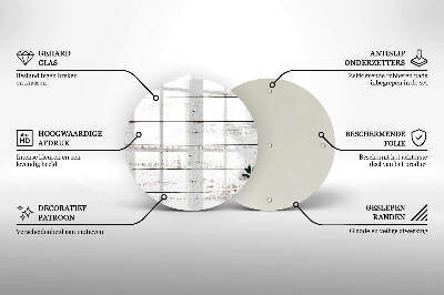Posavaso de vidrio para velas funerarias Tablas y hojas viejas