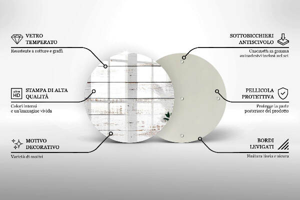 Posavaso de vidrio para velas funerarias Tablas y hojas viejas