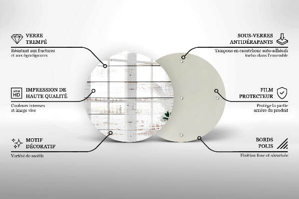Posavaso de vidrio para velas funerarias Tablas y hojas viejas