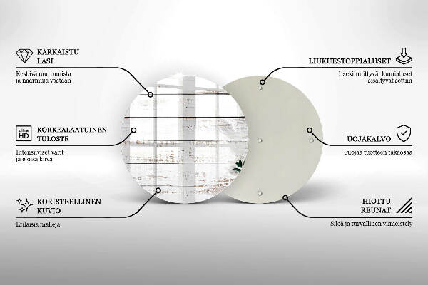 Posavaso de vidrio para velas funerarias Tablas y hojas viejas