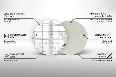 Posavaso de vidrio para velas funerarias Tablas y hojas viejas