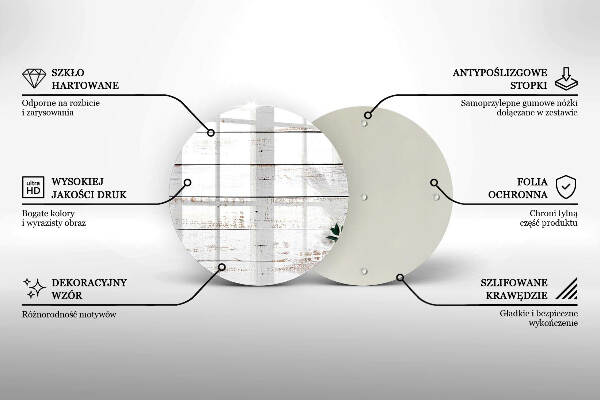 Podstawka na znicz Stare deski i liście