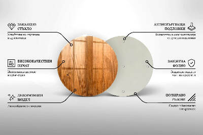 Posavaso de vidrio para velas Tablas de madera