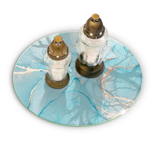 Posavaso de vidrio para velas Piedra abstracta