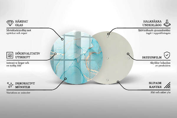 Posavaso de vidrio para velas Piedra abstracta