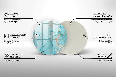 Posavaso de vidrio para velas Piedra abstracta