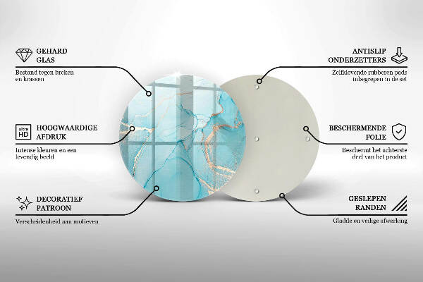 Posavaso de vidrio para velas Piedra abstracta