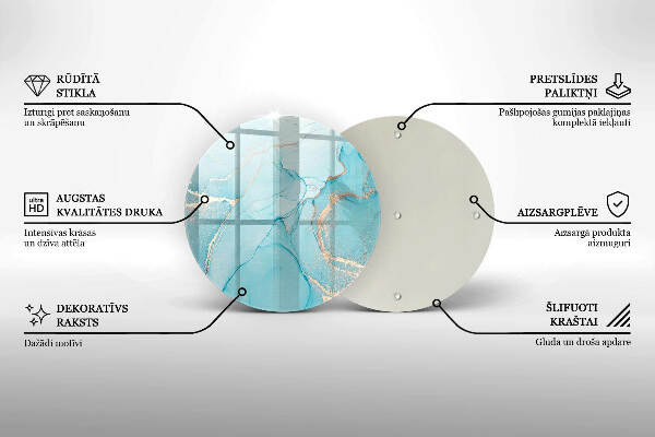 Posavaso de vidrio para velas Piedra abstracta