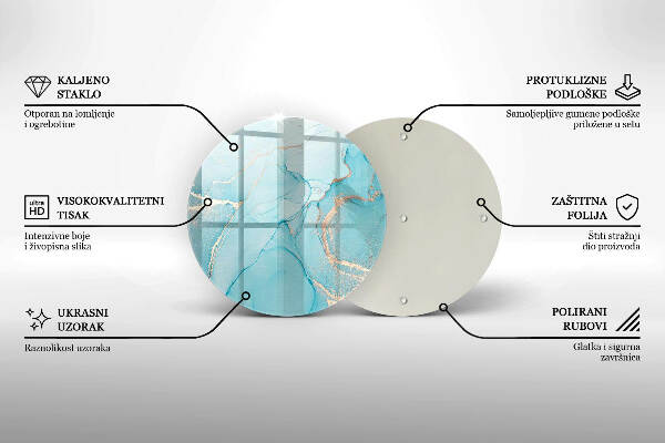 Posavaso de vidrio para velas Piedra abstracta