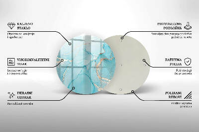 Posavaso de vidrio para velas Piedra abstracta