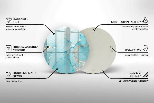 Posavaso de vidrio para velas Piedra abstracta