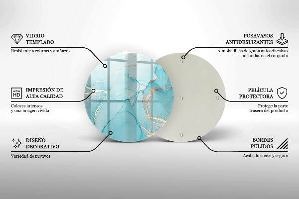 Posavaso de vidrio para velas Piedra abstracta