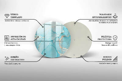 Posavaso de vidrio para velas Piedra abstracta