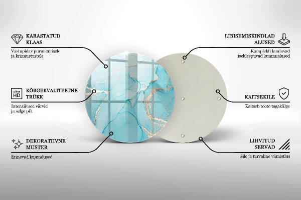 Posavaso de vidrio para velas Piedra abstracta