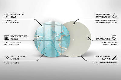 Posavaso de vidrio para velas Piedra abstracta