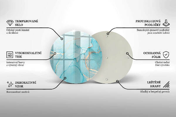 Posavaso de vidrio para velas Piedra abstracta