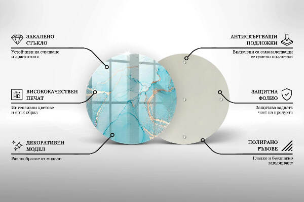 Posavaso de vidrio para velas Piedra abstracta