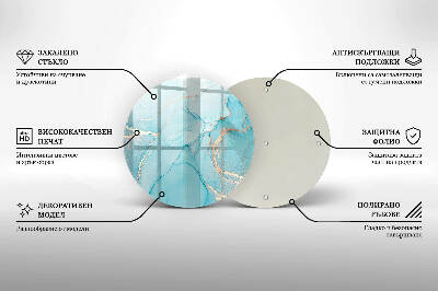 Posavaso de vidrio para velas Piedra abstracta