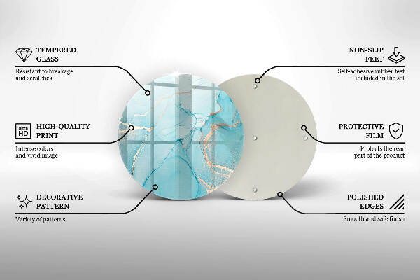 Posavaso de vidrio para velas Piedra abstracta